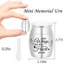 4 Pieces Small Keepsake Urns for Human Ashes Mini Cremation Urns for Memorial Ashes Holder-Your Wings were Ready, But My Heart was Not (4 pcs Silver urn - Your are Wings)
