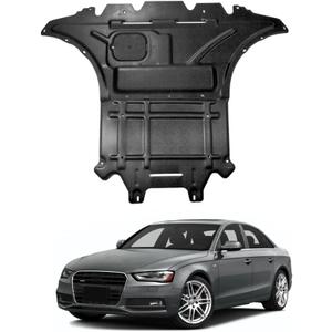 Engine Splash Shield Fit for Audi A4 S4 RS4 2009-2016 Lower Engine Case Guard Under Engine Cover Fit for Audi A5 S5 RS5 2009-2017 Front Engine Guard + Gearbox Guard Mud Flaps