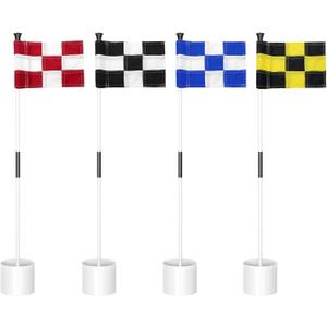 KINGTOP Golf Flagstick Mini, Putting Green Flag for Yard, All 3 Feet, Double-Sided Numbered Golf Flags, Golf Pin Flag Hole Cup Set, Portable 2-Section Design, Gifts Idea