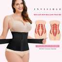 LODAY Waist Trainer Corset Shapewear Tummy Control Body Shaper Waist Cincher for Women Postpartum Belly Band Wrap (Black, XXXL)