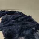 WERDIM Shaggy Fluffy Faux Fur Body Pillow Cover 21"x54" Button Closure Velvet Pillow Shams Throw Body Pillowcase Long Decorative Bed Pillow Case(Tie Dye Navy, 21 X 54 Inches)
