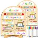 2 x Wooden First Day of School Sign Double Sided Back to School Sign Board