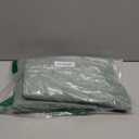 BGment Short Green Linen Curtains for Windows 40 Inch Length 2 Panels - Light Filtering Drapes Semi Sheer Country Privacy for Bedroom/Farmhouse/Laundry Decor Rod Pocket Back Tab, Each 42 Inch Wide