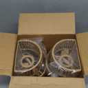 Plug-in Wall Sconces Set of 2, Handwoven Bohemian Wall Decor with Switch and Bulb, Wall Lights Fixtures for Bedroom Living Room Hallway Porch (Polygonal Shade - 2 Pack)