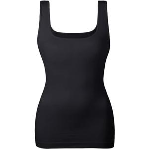 EUYZOU Women's Tummy Control Shapewear Tank Tops Seamless Square Neck Compression Tops Slimming Body Shaper Camisole (Large, Black)