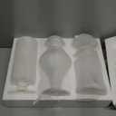 MyGift Clear Glass Apothecary Jars with Lid, Decorative Footed Vase, Candy Buffet Containers Set of 3