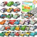 SevenQ Toy Cars for Kids Ages 4-8, 30Pcs Pull Back Cars Playset with Storage Bags, Race Car Party Favors for Toddler Boys Girls Treasure Box Prizes Rewards Mini Toys