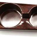 Double Cup Bracket Peach Wood, Front Center Console Dual Cup Holder, Compatible with BMW E39 525i 528i 530i 540i M5 1997-2003
