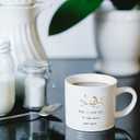 Mom I Love You To The Moon And Back - 10 oz White & Gold Ribbed Coffee Cup Mug