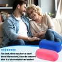 3 x Geelin 2 Pcs Microbead Roll Pillow 11.8 x 6.3 Inch Soft Pillow Bolster Cylindrical Pillow Microbead Pillows for Sleeping Home Travel Neck Head Back Support Rest (Pink, Blue)