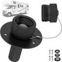 All Metal RV City Water Inlet with Check Valve RV Water Inlet -rv Water Fill Inlet Leak Proof & Universal Fit for RV Camper Motorhome Trailer Marine -Black