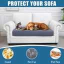 Smiry Waterproof Couch Cushion Covers, Stretch Washable Sofa Cushion Cover, Soft Sofa Slipcover Elastic Non-Slip Furniture Protector for Pets, Kid (Medium, Grey)