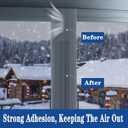 3 x Window Weather Sealing Tape, Window Insulation for Winter, Strong Adhesion, No Residue, Thick Insulation Tape for Windows, Ac Unit, Doors, Gaps (Clear, 2 Inch x 33 FT)