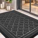 Color&Geometry Front Door Mat Outside Entrance, All-Season Heavy Duty Outdoor Door Mat for Patio Waterproof, Welcome Mat Doormat Outdoor Entrance Non Slip with Rubber Backing, Grey 24''x36''