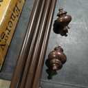 Elegant Double Drapery Rods , 84-120" , Brown