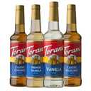 Torani Variety Pack Caramel, French Vanilla, Vanilla & Hazelnut, 25.4 Ounces (Pack of 4), BB Date: 02/05/2027