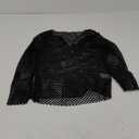 Bersisa Woman's Black Wide Mesh Top, Size XL