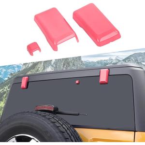 Rear Tail Door Window Hinge & Rain Wiper Nozzle Cover Fit for Ford Bronco 2021-2025+(Pink)