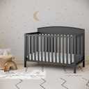Graco Benton 5-in-1 Convertible Crib GREENGUARD Gold Certified, Converts from Baby Crib to Toddler Bed, Daybed and Full-Size Bed, Fits Standard Full-Size Crib Mattress (Gray)