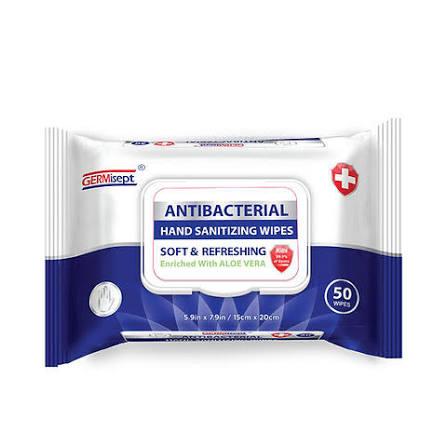 Germisept Antibacterial Hand Sanitizing Wipes 