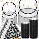 BESTVIP 350Pcs Clear Black Plastic Plates for Party, Disposable Dinnerware Set for 50 Guests, 100 Plastic Plates, 50 Cups, 50 Pre-Rolled Napkins with Cutlery for Graduation Party, Wedding, Halloween