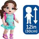 Baby Alive Time for School Baby Doll Set, 12 Inch, Back to School Toys for Girls & Boys, Brown Hair, Preschool Gifts for Kids, Ages 3+