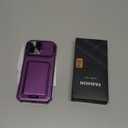 SSLOTSCASE for iPhone 17 Pro Max Case with 2X Screen Protector, HD Clarity Anti-Scratch, Card Holder & Sliding Lens Cover & Kickstand, Heavy Duty Protection Case for iPhone 17 Pro Max, Dark Purple