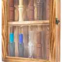 for Duck Call and Lanyard Display Rack - Storage Case for 10 Duck Calls and 2 Duck Hunting Call Lanyards, Wall Mount Visible Duck Whistle Holder Shadow Box for Home Decoration, Wooden, 15.3"x9.8"