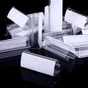 Boao 50 Pieces Transparent Clear Table Skirting Clips Model Plastic Tablecloth Clips Holder Clamps for Tablecover 3/4 Inch, 1 Inch with Hook Loop for Indoor Outdoor Wedding Picnic Camping Events