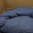 Bedsure Orthopedic Dog Beds Large Medium Sized Dog - Extra Thick Supportive Medium Dogs Bed with Waterproof Washable Cover, Comfort Pet Bed Sofa with Soft Plush Sherpa and Nonskid Bottom, Blue, 35" (Navy)