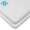American Baby Company 2 Pack Waterproof Fitted Cradle/Bassinet Mattress Protector 33" x 15" - 100% Cotton Quilted Top, Noiseless, Ultra-Soft & Breathable Cradle/Bassinet Mattress Pad Cover