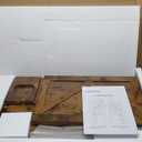 Over The Toilet Storage Cabinet, Farmhouse Storage Cabinet 32 Inches Width Over Toilet with 2 Barn Door and Toilet Paper Holder Stand, White Toilet Rack for Bathroom, Laundry, Restroom (Brown)