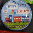 Chugga Chugga Two Two Party Supplies Set Train Plates and Napkins 2nd Birthday Party Tableware Packs Decorations Transportation Disposable Paper Plates Napkins Forks For Kids Serve 25