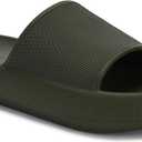 Joomra Mens Shower Pillow Slippers Thick Sole Women Platform Non Slip Home House Bathroom Slides for Ladies Cushioned Soft Indoor Bath Male Sandals Army Green, 12-13 Women/10.5-11 Men