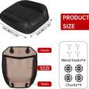 2Pcs Car Seat Cover Front PU Leather Seat Covers Universal Bottom Seat Covers for Most Vehicles,Sedan,Truck,SUV,21.26 inches in Length and 21.26 inches in Width (Black-Front Bottom 2 Piece)