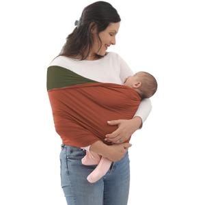 Baby Wrap Carrier, Perfect Baby Carrier Wrap Sling for Newborn and Infant up to 35 lbs. (Copper/Oliver, M (S, M, L of Clothing Size))