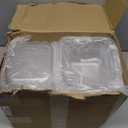 Yinder 12 Pcs Plastic Clear Food Pans 1/6 Size Stackable Polycarbonate Food Containers with Capacity Indicator Restaurant Commercial Hotel Pan for Fruits Vegetables Beans Corns (4'' Deep)