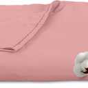 Royale Linens 300 Thread Count 100% Long Staple Combed Cotton Flat Sheet - Super Soft - Top Sheets - Full Flat Sheet Sold Separately - Breathable, Cool & Crisp Percale Sheets Only (Full, Pink)