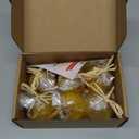 Beeswax Candles Set of 6pcs, Bee Candles with Little Bee Ornament Decors, Unscented & Dripless& Smokeless, Dia 1.77" x1.97" Each, Yellow