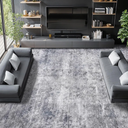 Washable Rug 9x13 Area Rugs for Living Room - Stain Resistant Non-Slip Backing Boho Rug for Bedroom,Durable & Ultra-Thin Vintage Large Area Rug(9x13,Gray/Blue)