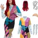 KaKaxi Scary Costume Women Couples Halloween Costumes 2025 Before Christmas Family Adults Disfraz (Small)