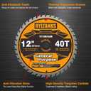 12 Inch Miter Saw Blade, 1" Arbor, 40T for General Purpose&60T for Fine Finish&80T for Ultra Fine Finish Wood Cutting, 3-Pack