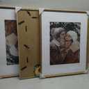 16x20 Picture Frame Set of 3 - Brown Woodgrain, Wood Poster Frame, HD Tempered Glass, Wall Gallery Hanging