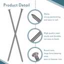 Nuenen 100 Pack 12 Inch Heavy Duty Landscape Stakes Metal Landscape Anchoring Spikes Garden Ground Spikes for Artificial Turf Nails Weed Barrier Paver Edging Timber Carpentry Tent Camping, Black