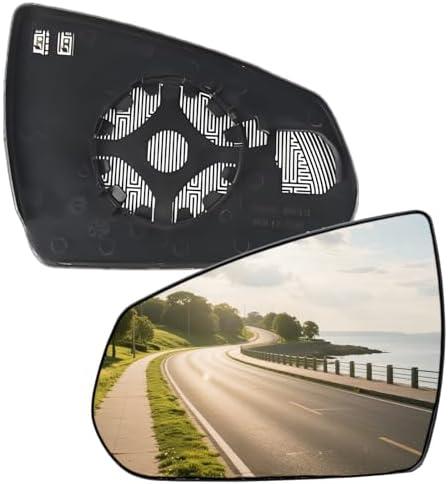 Driver Side Mirror Replacement Glass for Cadillac SRX 2010-2016,Automotive Exterior Heated Left Side View Mirror Glass for 2010 2011 2012 2013 2014 2015 2016 Cadillac SRX(SKOUIO 01-S)