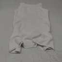 LuFeng Women's Summer Sexy Sleeveless Zipper Mock Neck Slim Fit A-line Mini Dress Bodycon Party Club Dress for Women (White), Size: Large