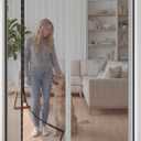 Reversible Side Opening Magnetic Screen Door for Double Door (72 x 80 Inch), Heavy Duty Fiberglass Mesh with 25 Pairs Magnets, Fits Patio Sliding& French Door, Unblocked View