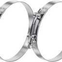 2 Pack 4.5 inch T-Bolt Hose Clamps, Stainless Steel_304 Working Range 121mm-129mm for 4.5" Hose ID, Turbo Intake Intercooler Clamp for Automotive