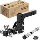 Nilight Trailer Hitch Tri-Ball Mount Fits 2'' Receiver
Tri-Ball 1-7/8''-6000LBS 2''-7500LBS 2-5/16''-10000LBS Capacity Chrome Trailer Ball Hitch with Solid Shank