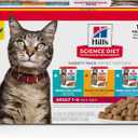 Hill's Science Diet Adult 1-6, Adult 1-6 Premium Nutrition, Wet Cat Food, Variety Pack: Tuna, Chicken, Ocean Fish Stew, 2.8 oz Pouch Variety Pack, Case of 12, Best Before JUL 30/2026